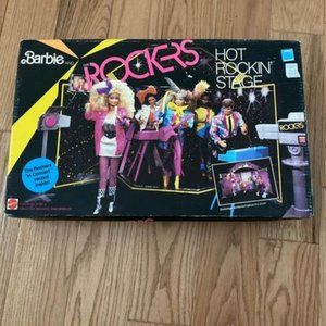 Vintage 1985 Barbie and the Rockers-Hot Rockin' Stage Mattel New in Box Playset